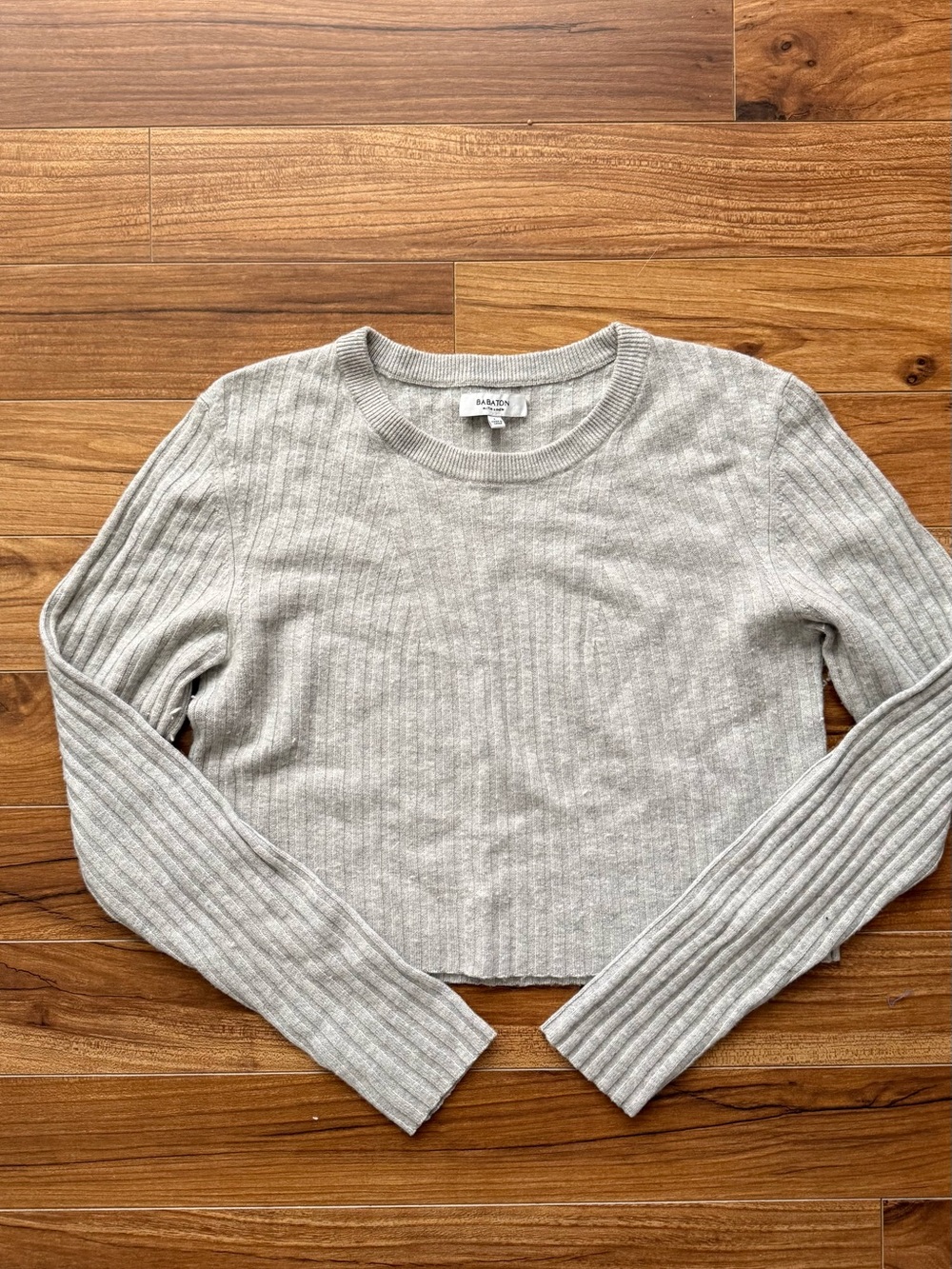 Babaton With Linen Ribbed Knit Sweater – Size Large